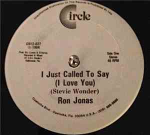 Ron Jonas - I Just Called To Say (I Love You)